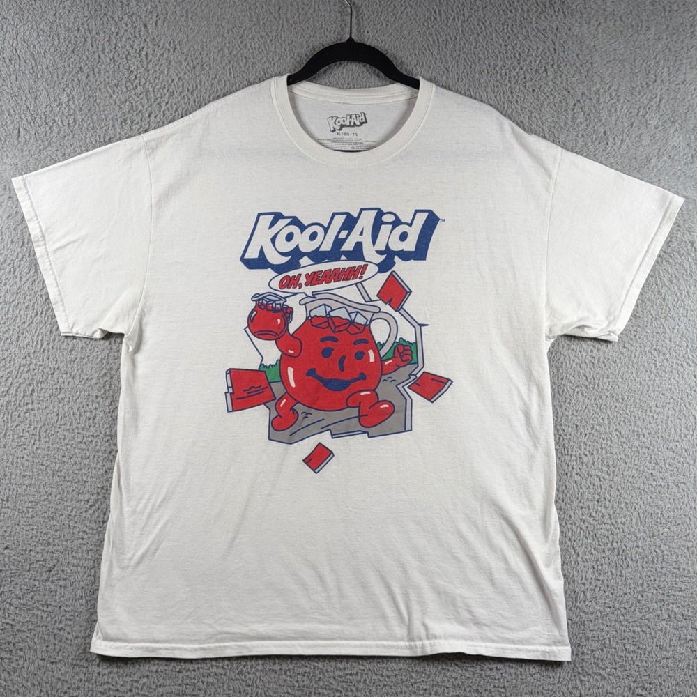 Kool-Aid Man Oh Yeah Graphic T Shirt Mens XL White Promo Mascot Retro Snack Tee